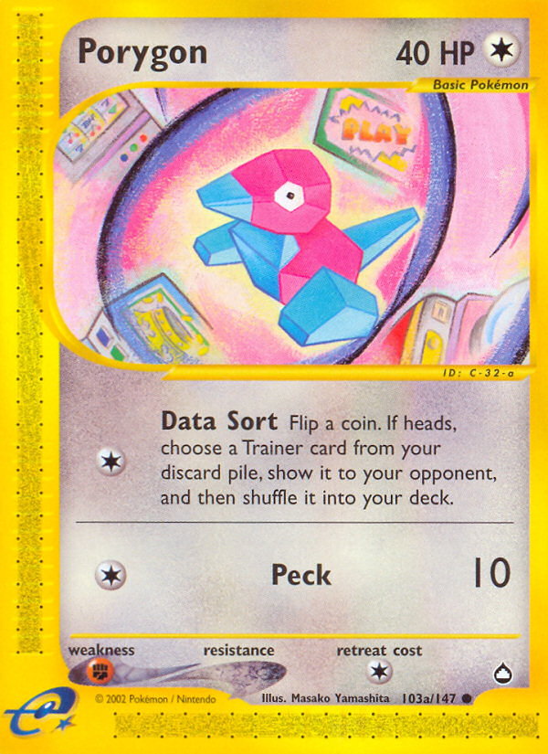 Porygon (103a/147) [Aquapolis] | Eastridge Sports Cards & Games