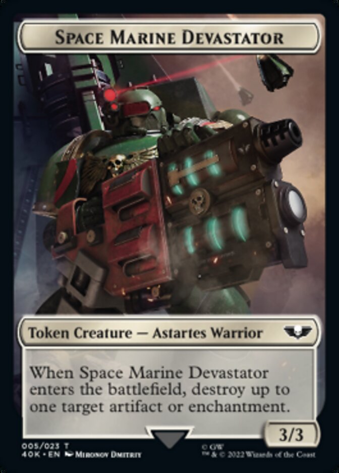 Soldier (002) // Space Marine Devastator Double-Sided Token [Universes Beyond: Warhammer 40,000 Tokens] | Eastridge Sports Cards & Games