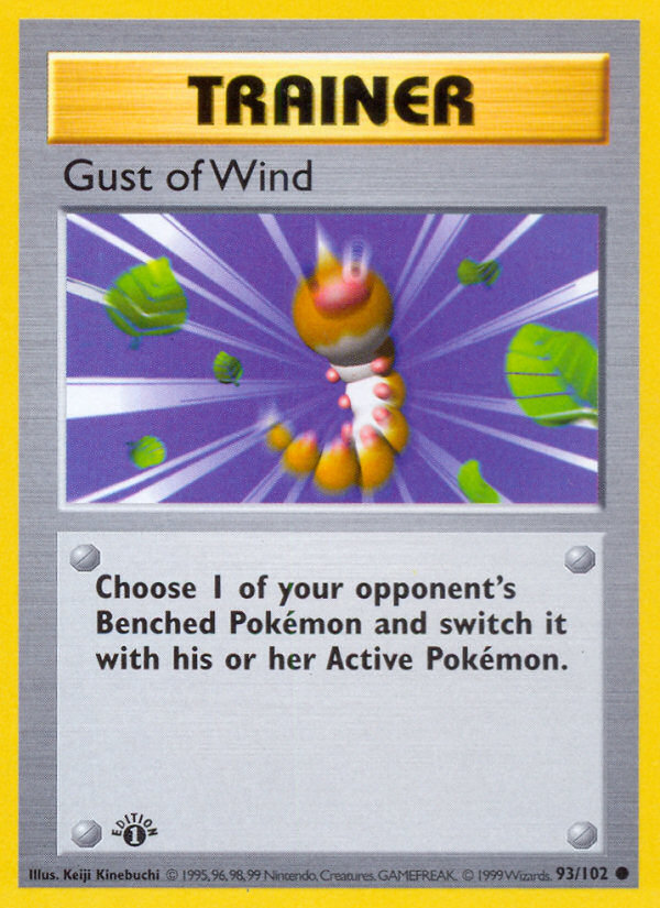 Gust of Wind (93/102) (Shadowless) [Base Set 1st Edition] | Eastridge Sports Cards & Games