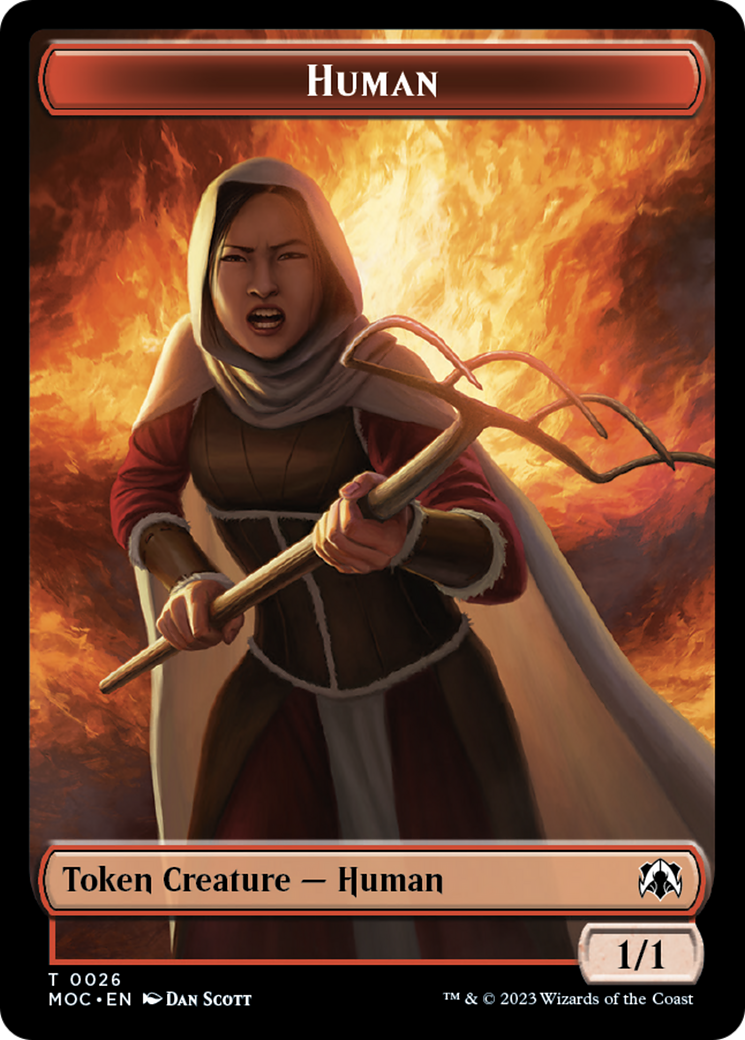 Squid // Human (26) Double-Sided Token [March of the Machine Commander Tokens] | Eastridge Sports Cards & Games