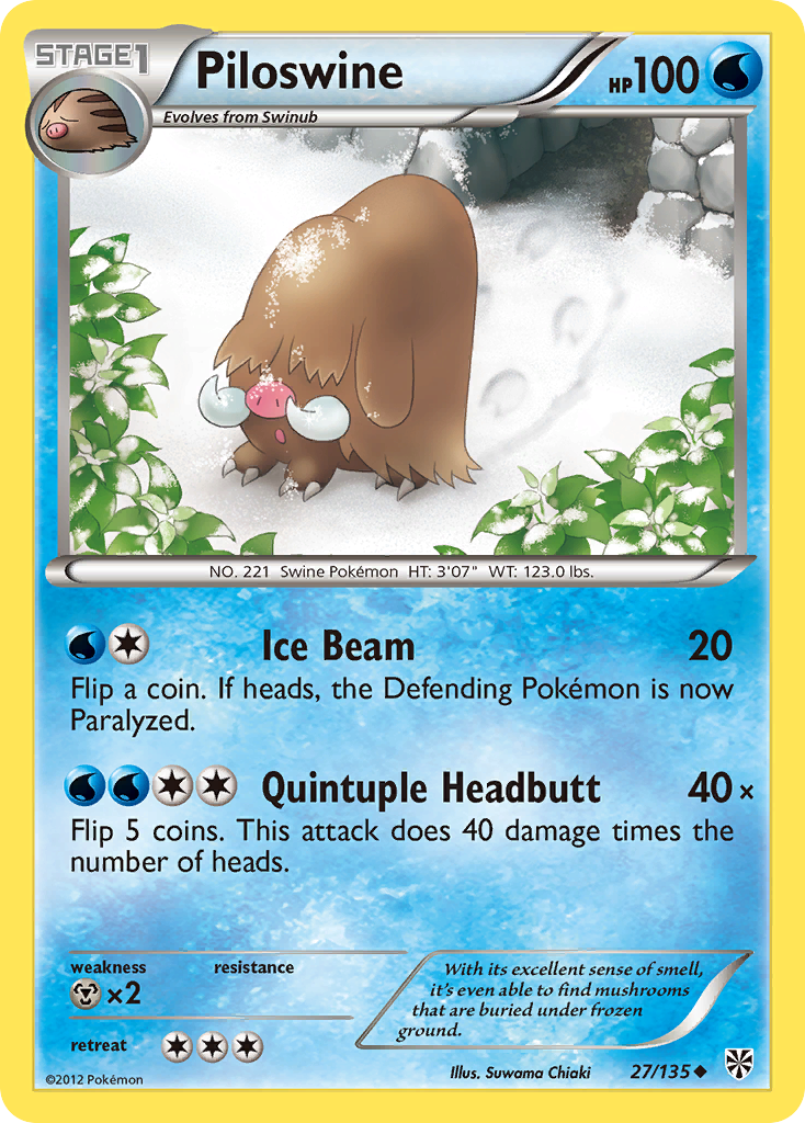 Piloswine (27/135) [Black & White: Plasma Storm] | Eastridge Sports Cards & Games