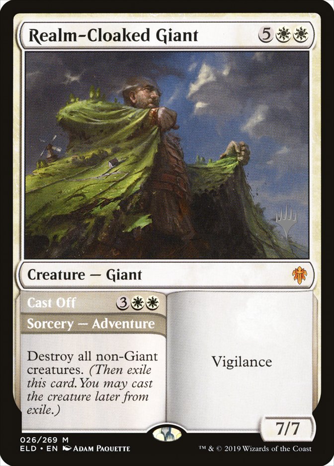 Realm-Cloaked Giant // Cast Off (Promo Pack) [Throne of Eldraine Promos] | Eastridge Sports Cards & Games