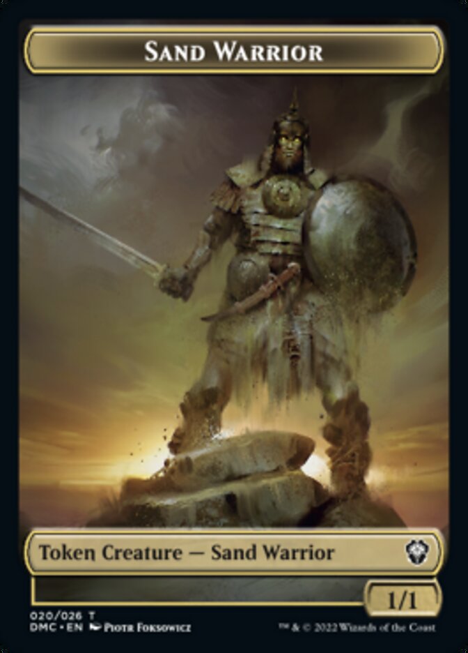 Soldier // Sand Warrior Double-sided Token [Dominaria United Tokens] | Eastridge Sports Cards & Games