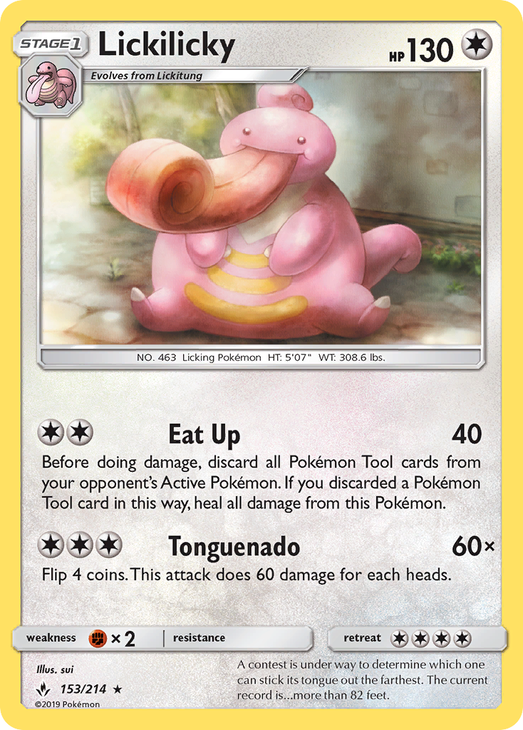 Lickilicky (153/214) [Sun & Moon: Unbroken Bonds] | Eastridge Sports Cards & Games