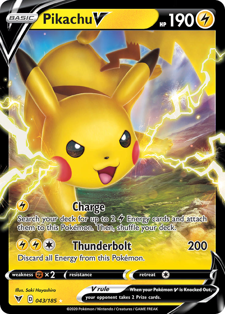 Pikachu V (043/185) [Sword & Shield: Vivid Voltage] | Eastridge Sports Cards & Games