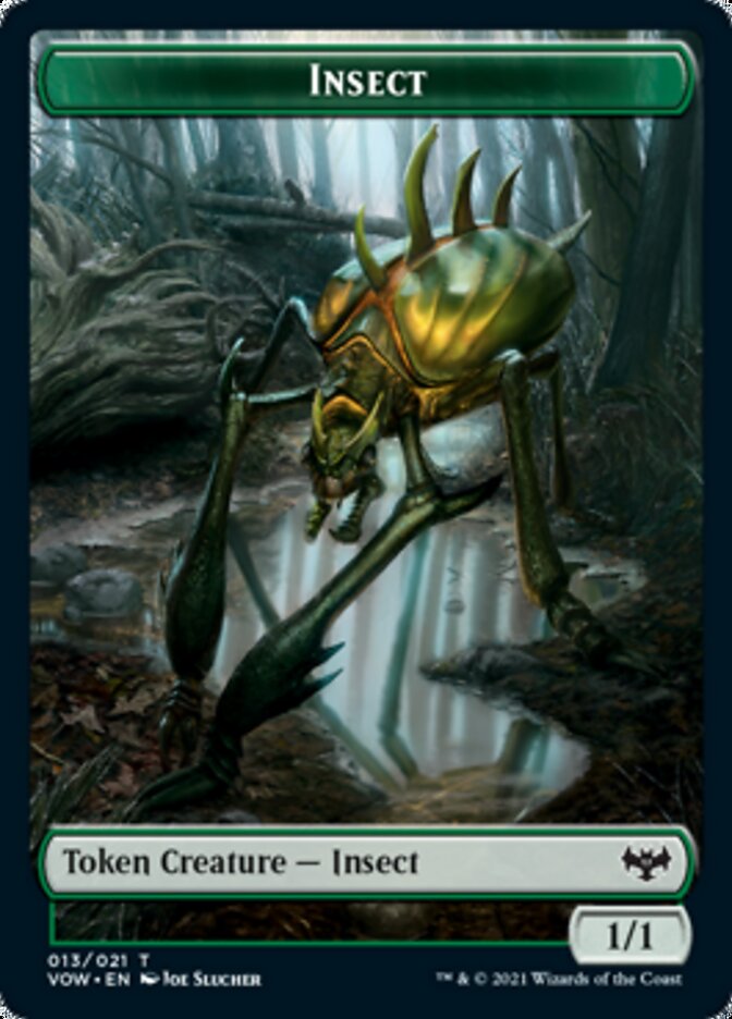 Insect // Spirit (002) Double-sided Token [Innistrad: Crimson Vow Tokens] | Eastridge Sports Cards & Games