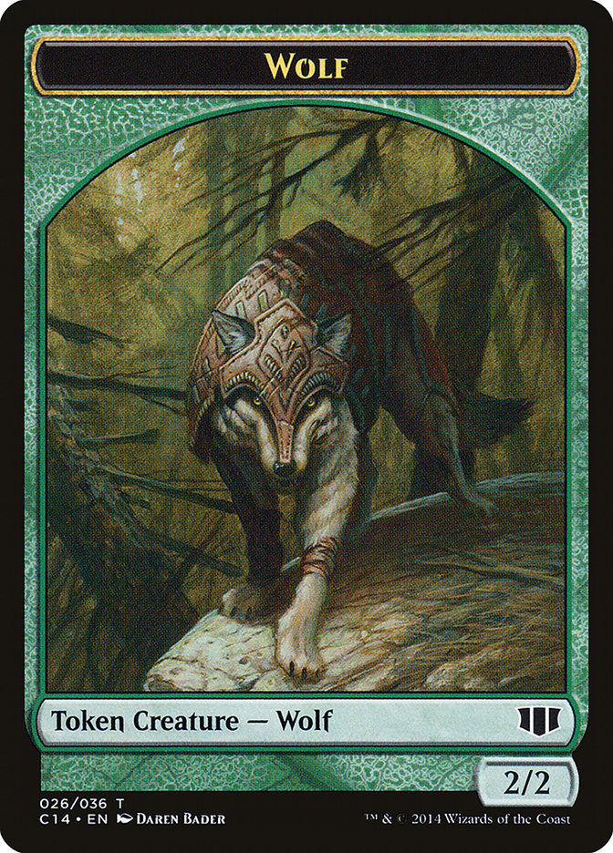 Treefolk // Wolf Double-sided Token [Commander 2014 Tokens] | Eastridge Sports Cards & Games