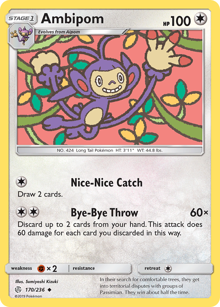 Ambipom (170/236) [Sun & Moon: Cosmic Eclipse] | Eastridge Sports Cards & Games