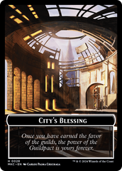City's Blessing // Zombie Double-Sided Token [Murders at Karlov Manor Commander Tokens] | Eastridge Sports Cards & Games