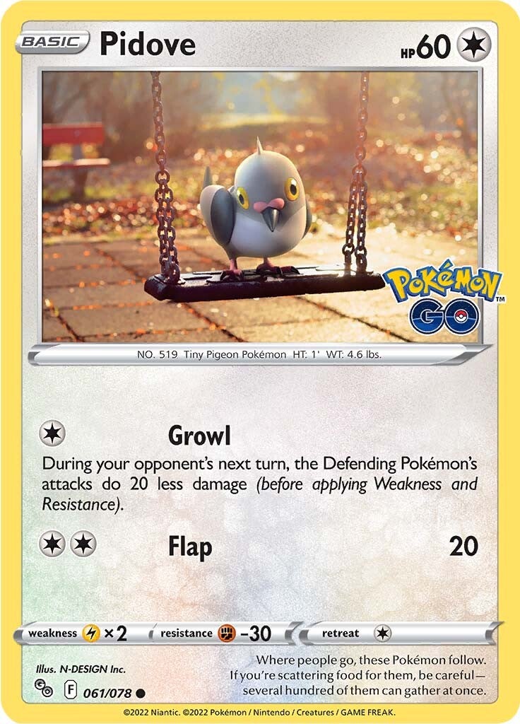 Pidove (061/078) [Pokémon GO] | Eastridge Sports Cards & Games