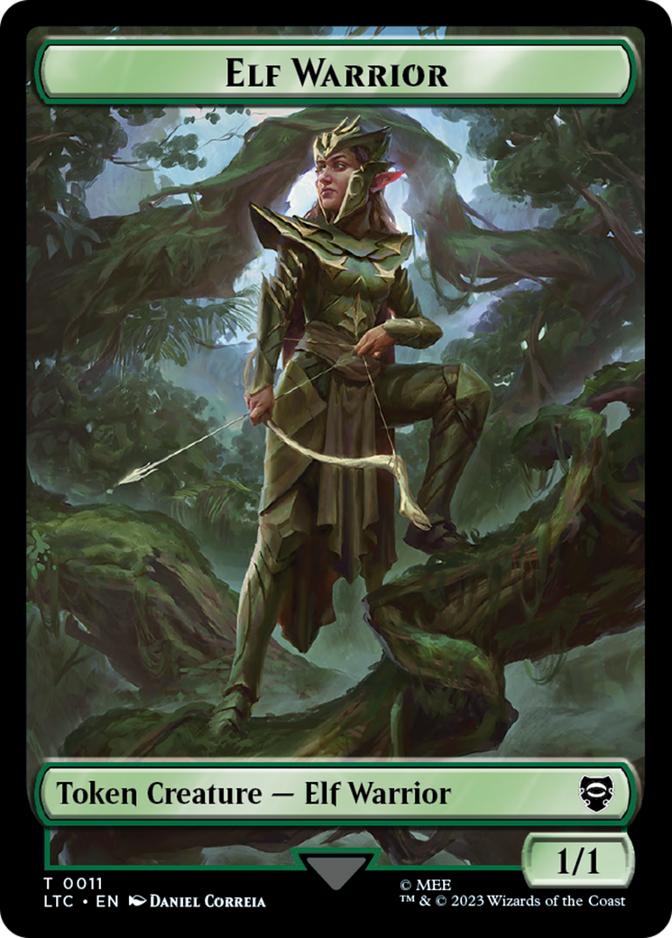 Elf Warrior // Bird Double Sided Token [The Lord of the Rings: Tales of Middle-Earth Commander Tokens] | Eastridge Sports Cards & Games
