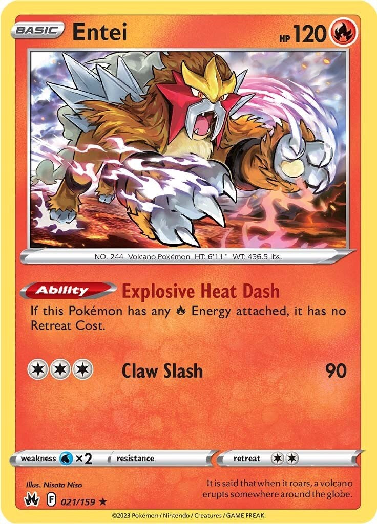 Entei (021/159) [Sword & Shield: Crown Zenith] | Eastridge Sports Cards & Games