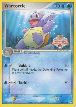 Wartortle (42/100) (States Championship Promo) [EX: Crystal Guardians] | Eastridge Sports Cards & Games