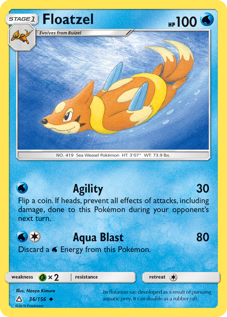 Floatzel (36/156) [Sun & Moon: Ultra Prism] | Eastridge Sports Cards & Games