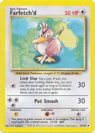 Farfetch'd (27/102) [Base Set Unlimited] | Eastridge Sports Cards & Games