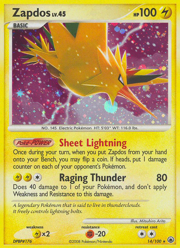 Zapdos (14/100) [Diamond & Pearl: Majestic Dawn] | Eastridge Sports Cards & Games