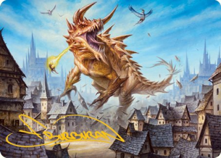 Tarrasque Art Card (Gold-Stamped Signature) [Dungeons & Dragons: Adventures in the Forgotten Realms Art Series] | Eastridge Sports Cards & Games