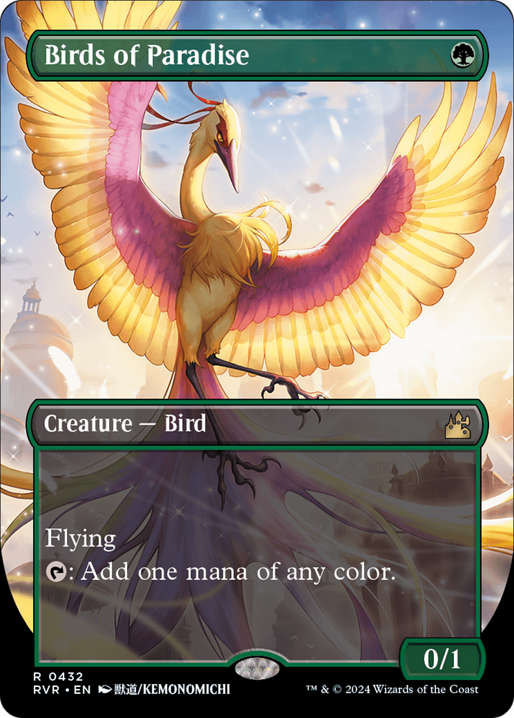 Birds of Paradise (Anime Borderless) [Ravnica Remastered] | Eastridge Sports Cards & Games