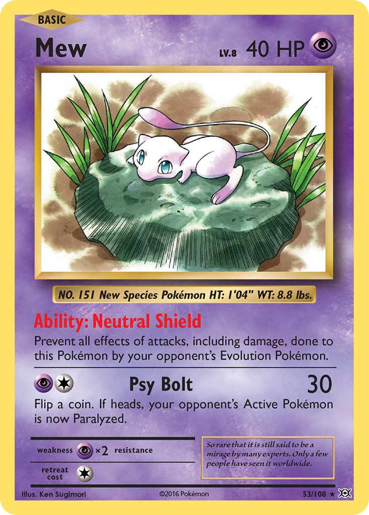 Mew (53/108) (Theme Deck Exclusive) [XY: Evolutions] | Eastridge Sports Cards & Games