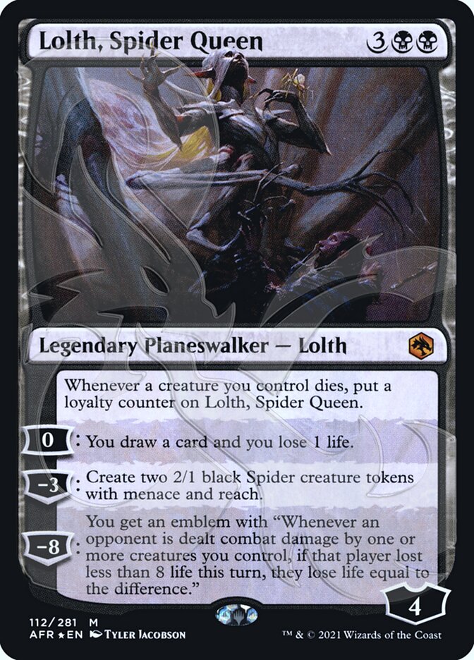 Lolth, Spider Queen (Ampersand Promo) [Dungeons & Dragons: Adventures in the Forgotten Realms Promos] | Eastridge Sports Cards & Games