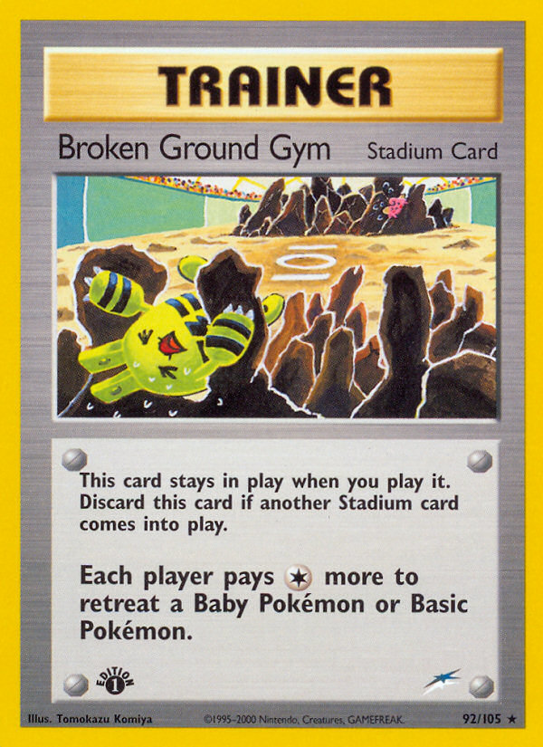 Broken Ground Gym (92/105) [Neo Destiny 1st Edition] | Eastridge Sports Cards & Games