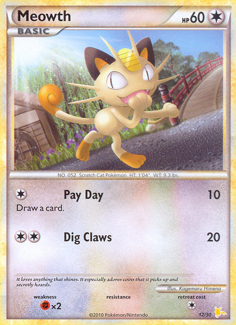 Meowth (12/30) [HeartGold & SoulSilver: Trainer Kit - Raichu] | Eastridge Sports Cards & Games