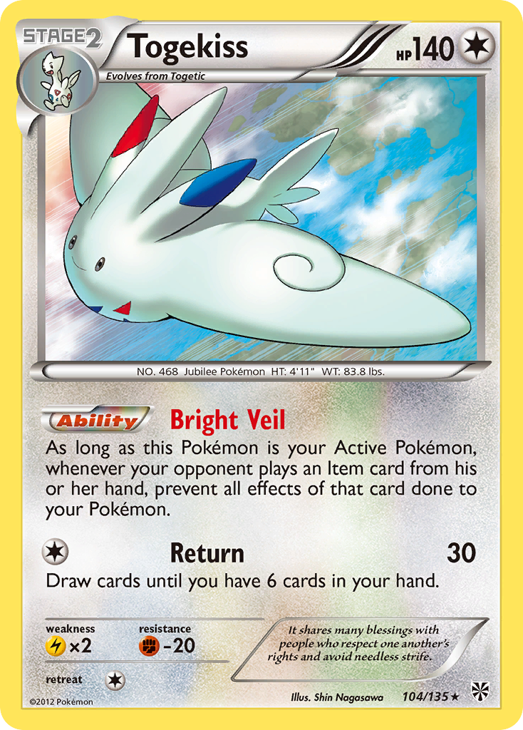 Togekiss (104/135) [Black & White: Plasma Storm] | Eastridge Sports Cards & Games