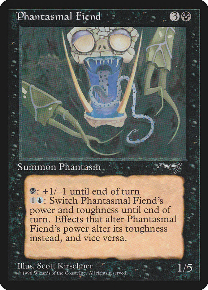 Phantasmal Fiend (Dark Green Background) [Alliances] | Eastridge Sports Cards & Games