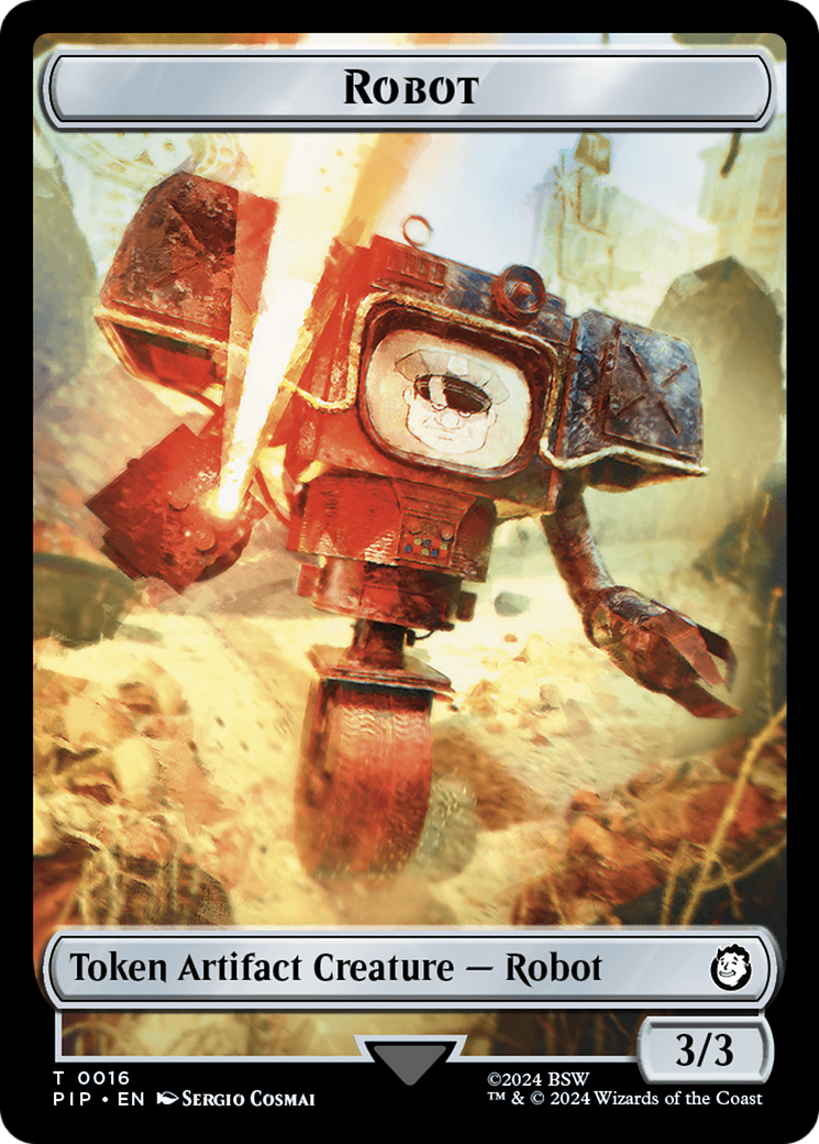 Radiation // Robot Double-Sided Token [Fallout Tokens] | Eastridge Sports Cards & Games