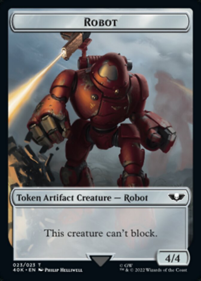 Astartes Warrior // Robot Double-sided Token (Surge Foil) [Universes Beyond: Warhammer 40,000 Tokens] | Eastridge Sports Cards & Games