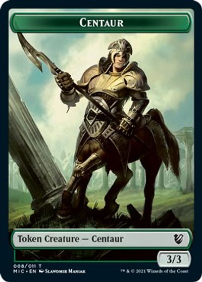 Centaur // Wolf Double-sided Token [Innistrad: Midnight Hunt Commander] | Eastridge Sports Cards & Games