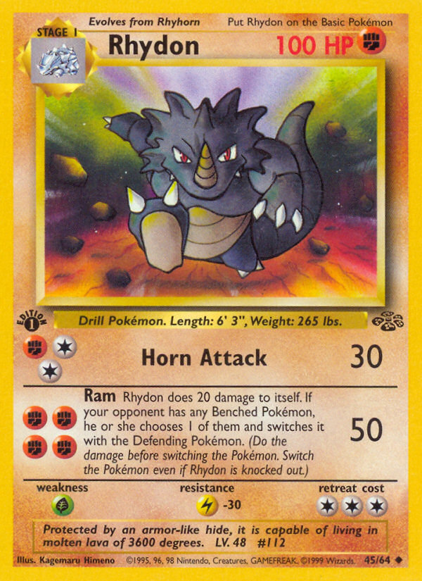 Rhydon (45/64) [Jungle 1st Edition] | Eastridge Sports Cards & Games