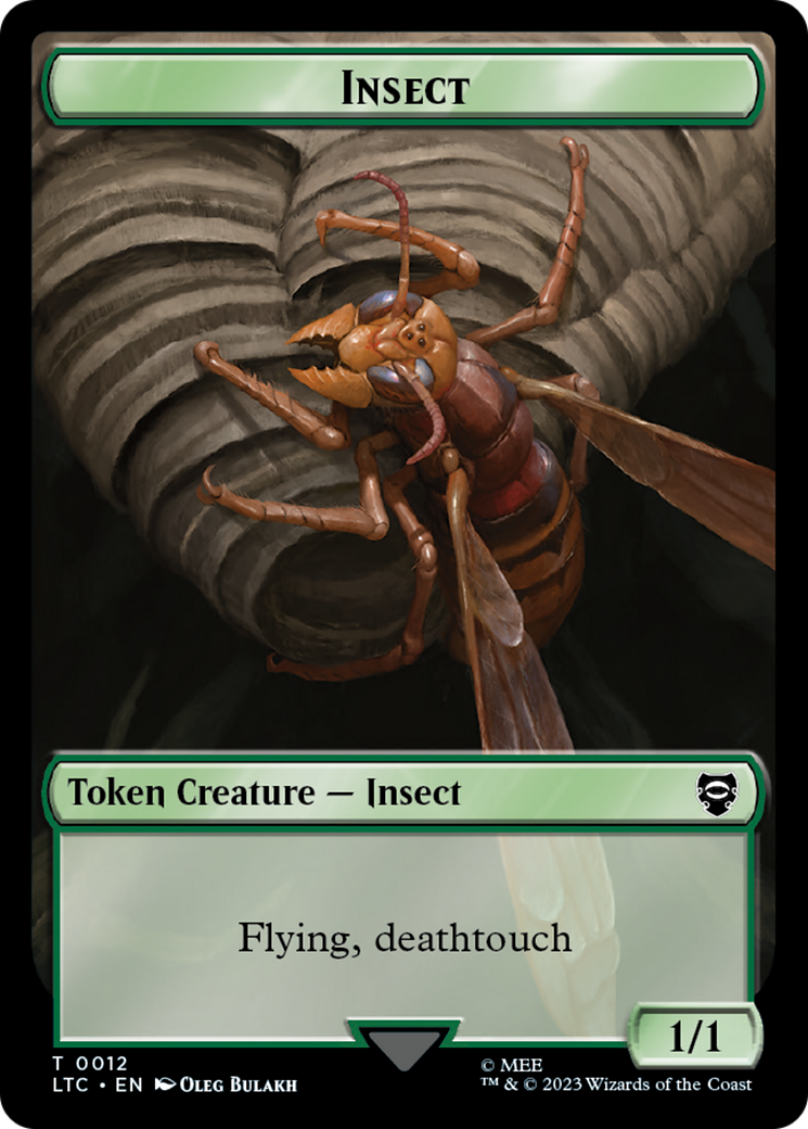 Elf Warrior // Insect Double Sided Token [The Lord of the Rings: Tales of Middle-Earth Commander Tokens] | Eastridge Sports Cards & Games