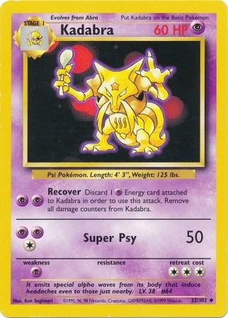 Kadabra (32/102) [Base Set Unlimited] | Eastridge Sports Cards & Games