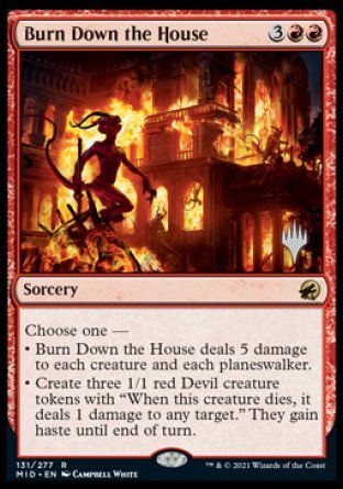 Burn Down the House (Promo Pack) [Innistrad: Midnight Hunt Promos] | Eastridge Sports Cards & Games