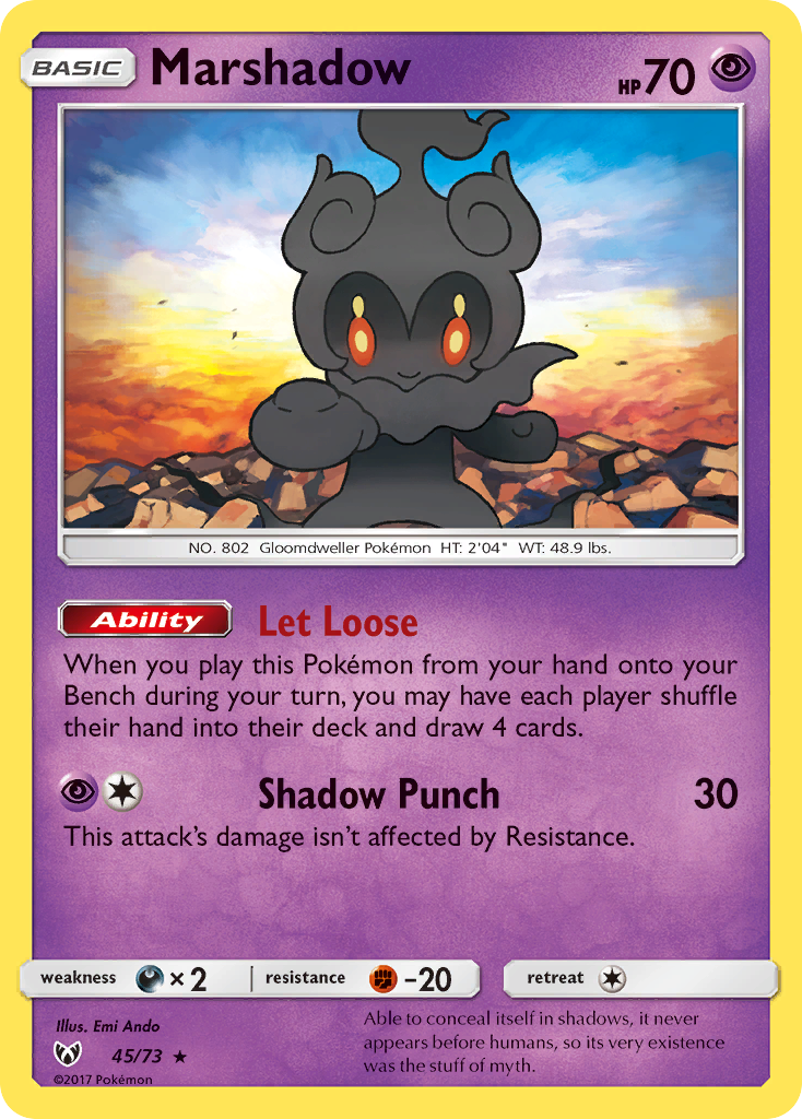 Marshadow (45/73) [Sun & Moon: Shining Legends] | Eastridge Sports Cards & Games