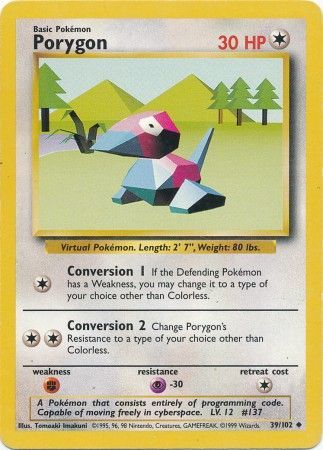 Porygon (39/102) [Base Set Unlimited] | Eastridge Sports Cards & Games