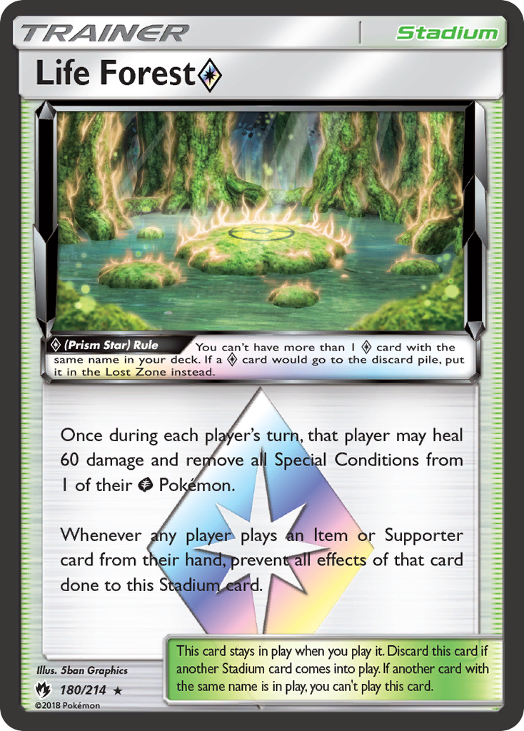 Life Forest (180/214) (Prism Star) [Sun & Moon: Lost Thunder] | Eastridge Sports Cards & Games