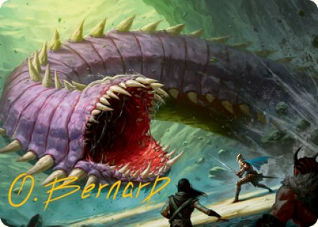 Purple Worm Art Card (Gold-Stamped Signature) [Dungeons & Dragons: Adventures in the Forgotten Realms Art Series] | Eastridge Sports Cards & Games