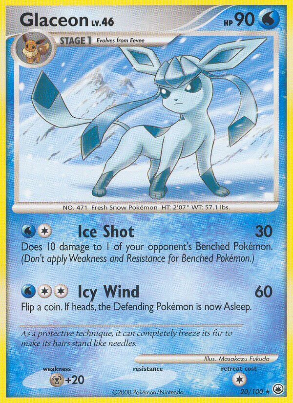 Glaceon (20/100) (Theme Deck Exclusive) [Diamond & Pearl: Majestic Dawn] | Eastridge Sports Cards & Games