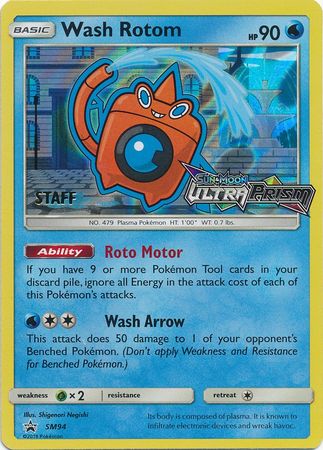 Wash Rotom (SM94) (Staff Prerelease Promo) [Sun & Moon: Black Star Promos] | Eastridge Sports Cards & Games