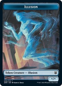 Illusion // Plant Double-sided Token [Zendikar Rising Tokens] | Eastridge Sports Cards & Games