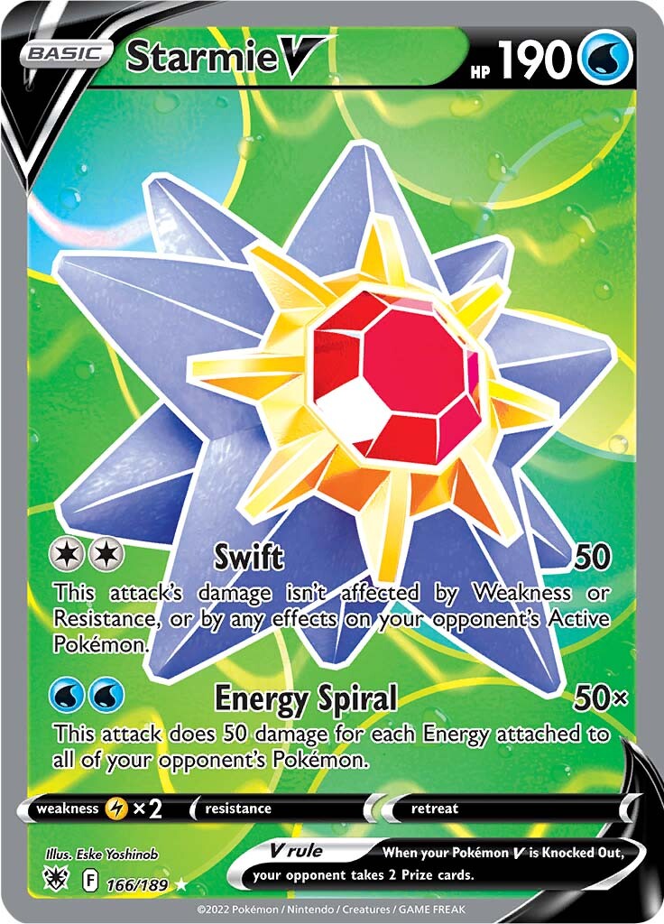 Starmie V (166/189) [Sword & Shield: Astral Radiance] | Eastridge Sports Cards & Games