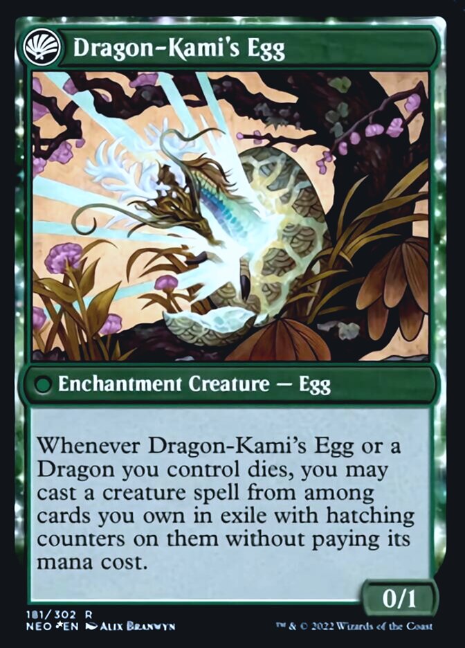 The Dragon-Kami Reborn // Dragon-Kami's Egg [Kamigawa: Neon Dynasty Prerelease Promos] | Eastridge Sports Cards & Games