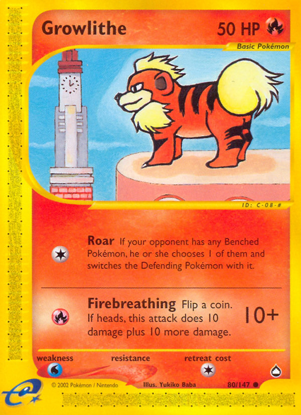 Growlithe (80/147) [Aquapolis] | Eastridge Sports Cards & Games