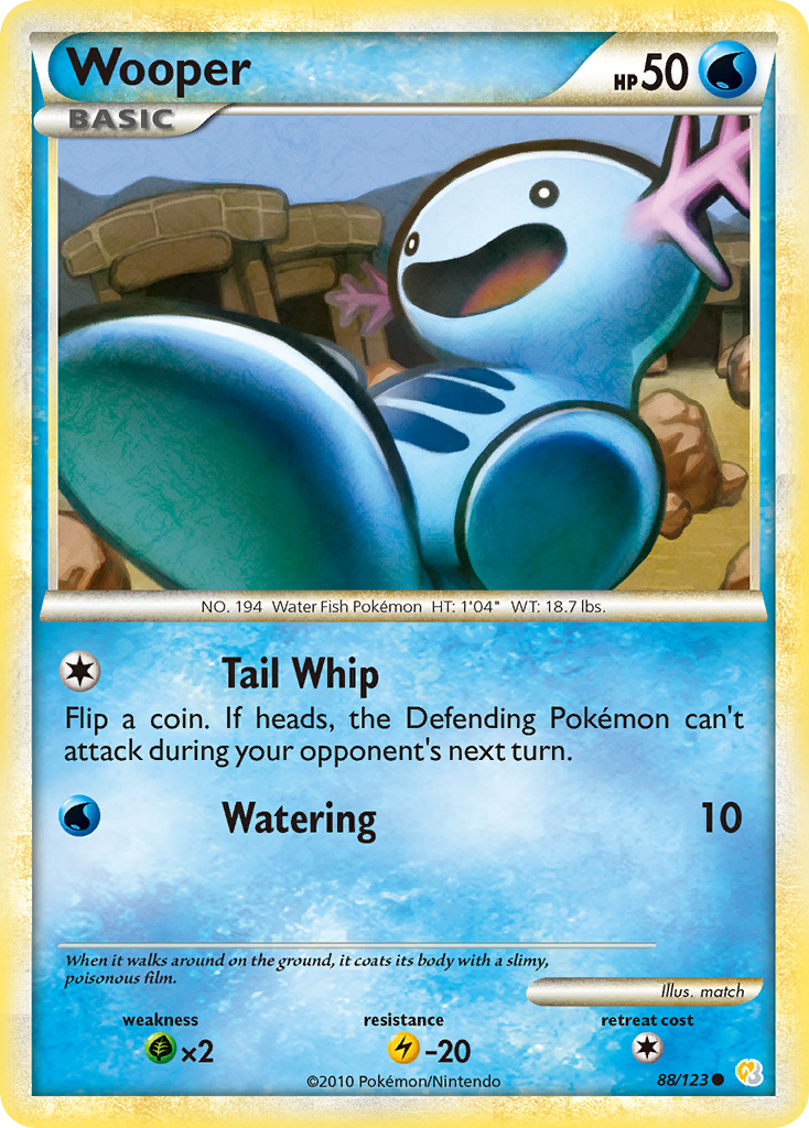 Wooper (88/123) [HeartGold & SoulSilver: Base Set] | Eastridge Sports Cards & Games