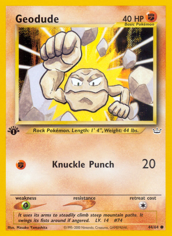 Geodude (44/64) [Neo Revelation 1st Edition] | Eastridge Sports Cards & Games