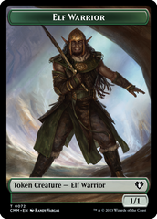 Elf Warrior // Cleric Double-Sided Token [Commander Masters Tokens] | Eastridge Sports Cards & Games