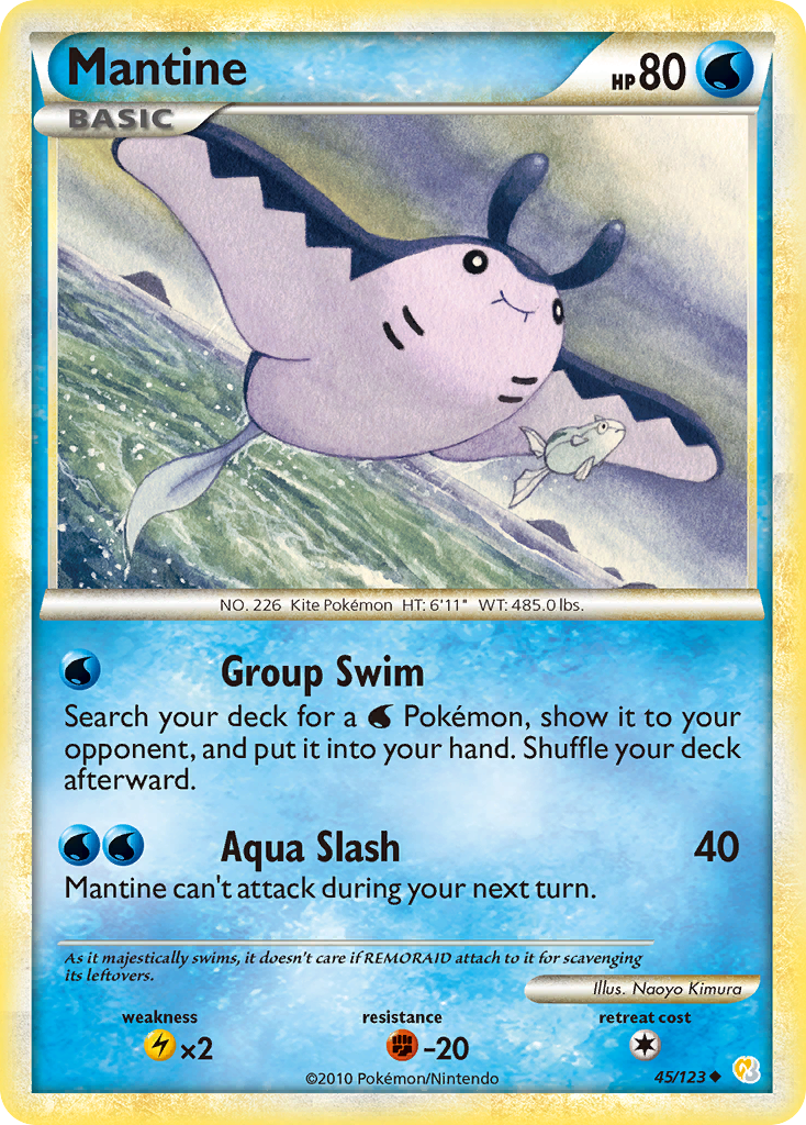 Mantine (45/123) [HeartGold & SoulSilver: Base Set] | Eastridge Sports Cards & Games