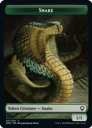 Human // Snake Double-sided Token [Dominaria United Commander Tokens] | Eastridge Sports Cards & Games